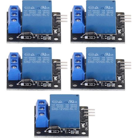 5-teiliges Relaismodul-1-Kanal-Steuerplatinen-Controller-12V-Zubehörset für die Entwicklung