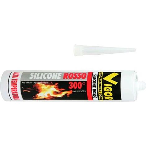 Silicone Vigor Ht-300 Rosso H.Temperature Ml. 300 Conf.12Pz