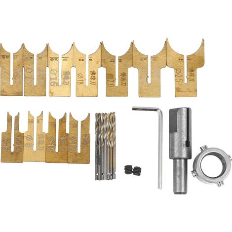 Set of 24 wooden bead drill bits with cemented carbide spherical blades (1/5)