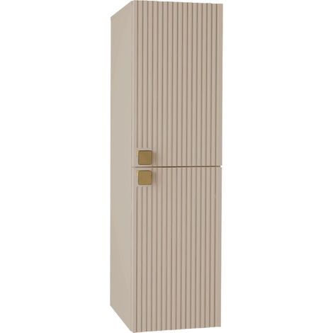 Armoire de salle de bain murale Panium, Brun clair, Murale, Le nombre de portes: 2, 120x35x35cm, Stratifié, MDF, Nombre de tiroirs: 0