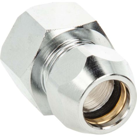 tecuro gerade Quetschverschraubung Ø 12 mm x G 1/2 Zoll Innengewinde, Messing verchromt