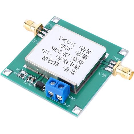 Amplificateur RF large bande 12 V à faible bruit (LNA) 0,01-2000 MHz, gain de 32 dB, télécommande radio, réception à distance. (1/5)