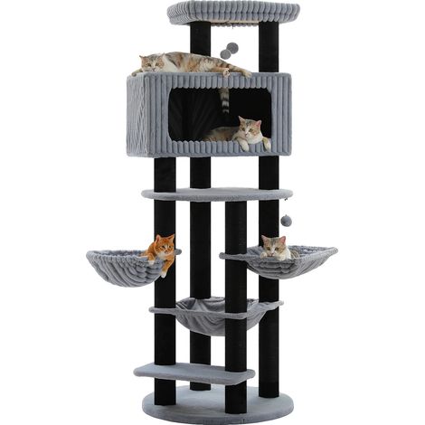 Katzenbaum, geräumige Katzenhöhle, robustes Design, AMT0361BK, XXL-a (1/2)