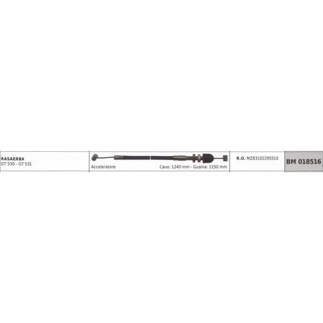 HONDA cortacésped GT530 GT531 cable del acelerador 1240 mm vaina 1150 mm