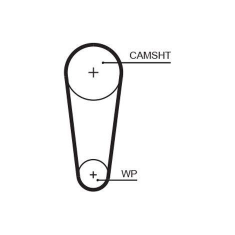 Courroie crantée GATES 5727XS FORD 2 207 844 H6BG-6K288-AA