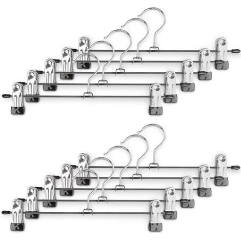 SABIR-30 cintres à pince, cintres pour pantalons, cintres pour jupes, cintres métalliques à pince (1/3)