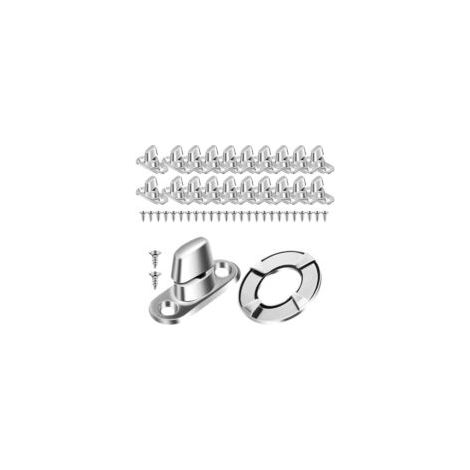 Boutons-Pression à Œillet Tournants pour Toile – 30 Pièces Vis de Fixation – Métal Résistant aux Intempéries – Fixation Stable pour Bâches Voiliers Camping-Cars et Tentes