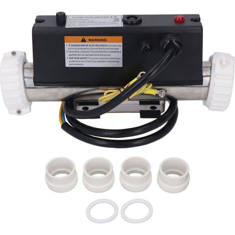 Thermostat d'eau électrique pour jacuzzi, chauffage de piscine, avec contrôle de la température, auto-chauffant, pour baignoire Spa, natation, câblé, 2kw