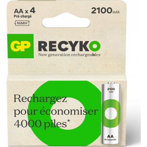 Gp Recyko Pilas Recargables Aa/lr06 2100 mAh Paquete de 4 - Gp