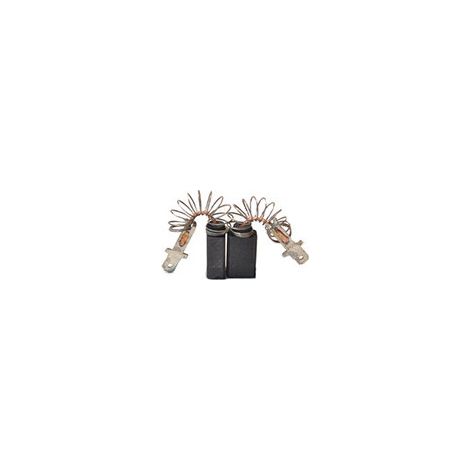 Juego de 2 carbones adaptables para Skil. Dimensiones: 6.4 x 10 x 15 mm.