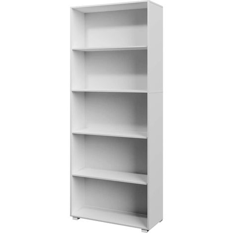 CASARIA® Kommode mit 2 Türen Holz Modern höhenverstellbarer Einlegeboden Schlafzimmer Büro Flur Mehrzweckschrank Aktenschrank Schrank 5 Fächer Weiß
