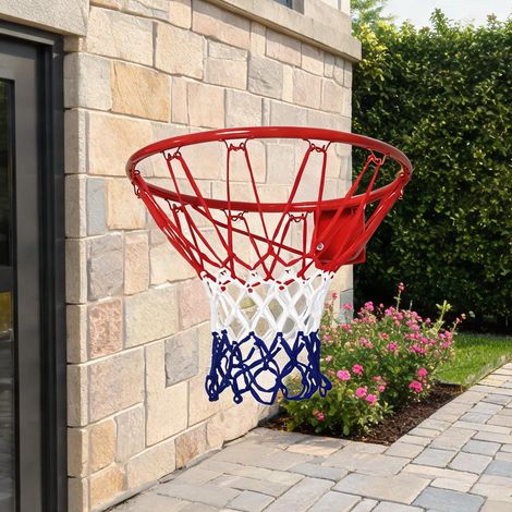 Panier de basket coloris rouge en fer 46 x 46 x 46 cm (1/5)