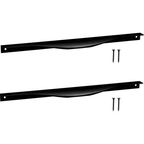 2 maniglie per mobili in alluminio, nero opaco, 436 mm (1/5)