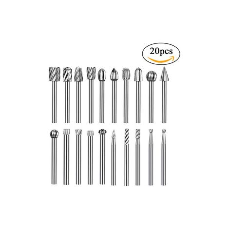 40 limes rotatives HSS pour électroportatif – Fraises de gravure sur bois et métal – Set complet pour meulage et ébavurage (1/4)
