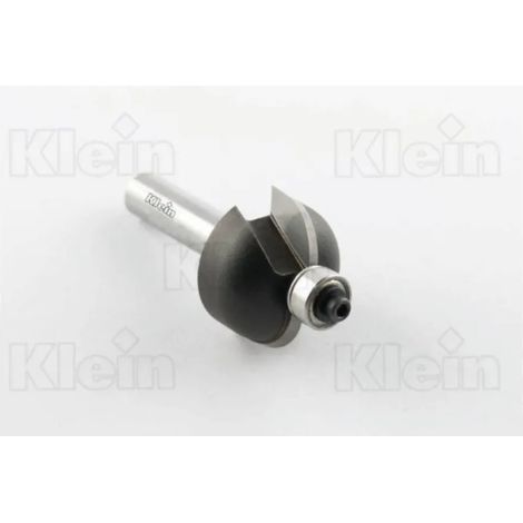 FRESA KLEIN A RAGGIO CONVESSO CON CUSCINETTO  Diametro fresa D: 28,6 mm  Raggio R: 9,5 mm  Altezza tagliente B: 14 mm  Lunghezza totale L: 51 mm