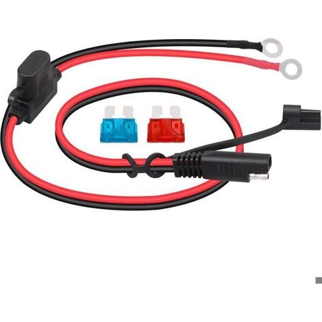 Connecteur SAE pour Chargeur de Batterie de Moto - Câble de Charge SAE - Coupe Rapidement la Prise à la borne 12 V - Convient (1/4)
