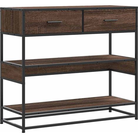 Maison Exclusive - Mesa consola madera de ingeniería marrón roble