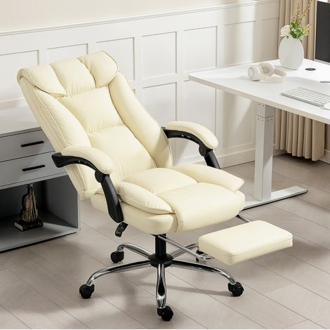 Sedia ufficio ergonomica reclinabile in similpelle OKMYHOME (1/4)