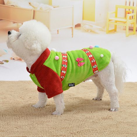 Vêtements d'hiver chauds pour animaux de compagnie (chiens et chats) en flanelle colorée, style bonhomme de neige, 60 cm (1/5)