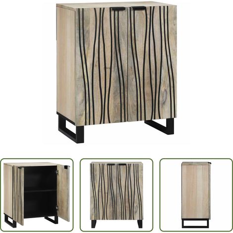 Buffet rustique - Buffet Blanc 60 x 33,5 x 75 cm Bois de mangue massif (1/5)