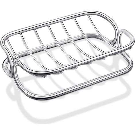 Seifenschale aus Edelstahl, selbstentleerend, robuste Metallablage für Dusche, Badezimmer, Küche (1 Stück) (1/4)