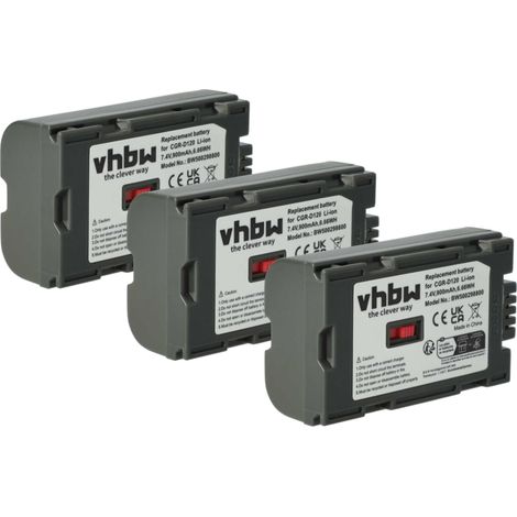 vhbw 3x Akku Ersatz für Hitachi DZ-BP28, DZ-BP16 für Videokamera Camcorder (900 mAh, 7,2 V, Li-Ion) (1/5)