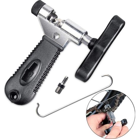 Outil de réparation de chaîne de vélo pour 7, 8, 9, 10 vitesses, pour chaîne de vélo de route et de montagne, coupe-chaîne de vélo, pour enlever et installer le disjoncteur de chaîne (1/5)