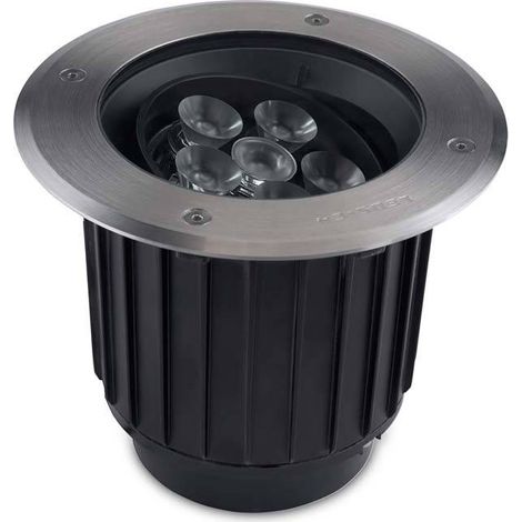 Leds-C4 Gea - Extérieur à LED encastré au sol en acier inoxydable poli 18,5 cm 1777lm 61deg. 4000K IP67 (1/2)