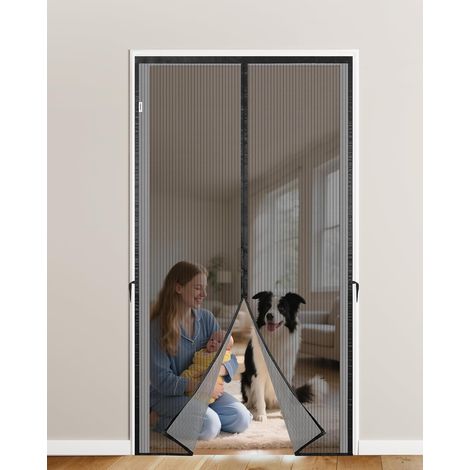 Rideau de Porte Moustiquaire Magnétique 120X220cm Porte Moustiquaire avec Aimant Puissant et Rideau de Porte Moustiquaire Plein Cadre Adapté aux Portes-Fenêtres Chambre (1/5)