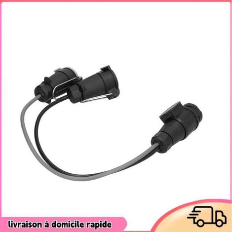 Convertisseur Prise Remorque - 12 V - 13 Broches vers 7 Broches - Compatible Barre d'Attelage - pour Caravane et Remorque - 1 Pièce (1/5)