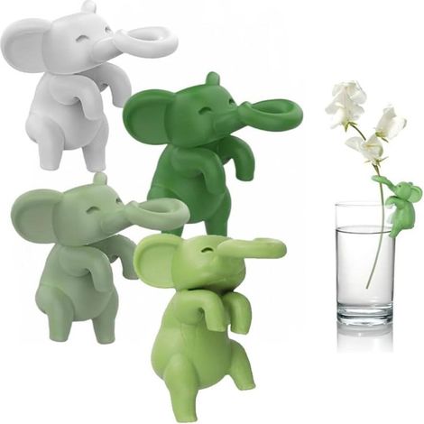 Set di 4 tutori a forma di elefante per propagazione piante – Supporto per gemme, fusti, germogli e talee