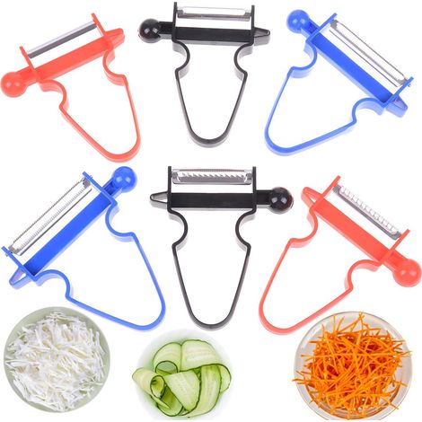 Set mit 6 magischen Sparschälern, multifunktionales Werkzeug zum Schälen und Schneiden von Obst und Gemüse, ideal für jede Küche oder Bar. (1/5)
