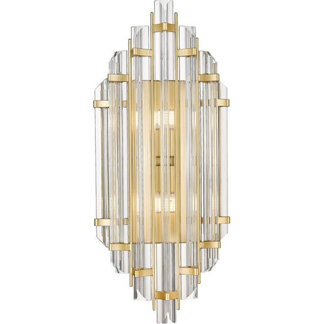 Zumaline ALEXANDRIA Wandlampe, Gold, Glas, 2x G11