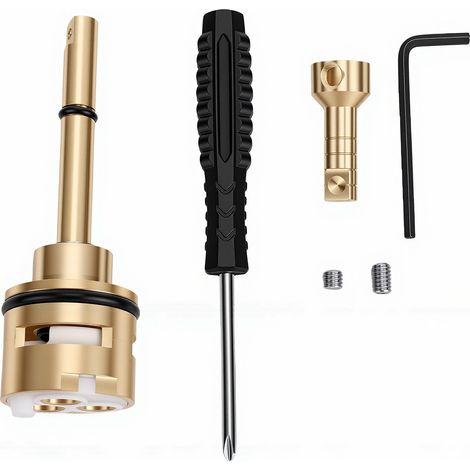 Cartouche de Dérivation 3 Fonctions pour Robinet de Douche – Compatible RP71718, R11000, R22000, R22000WS – Laiton Massif – Étanche – 3 Positions Indépendantes – Kit d'Installation Inclus (1/5)