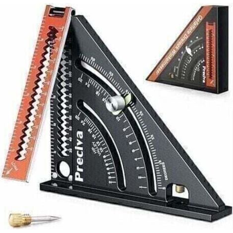 Carpenter's Square, Metal Aluminium Folding Triangle Ruler, Combination Square 317mm Multifunctional Triangle Square, Angle Ruler, Protractor 45 90 Degrees/Carpenter's Tool (Type 2) (1/4)