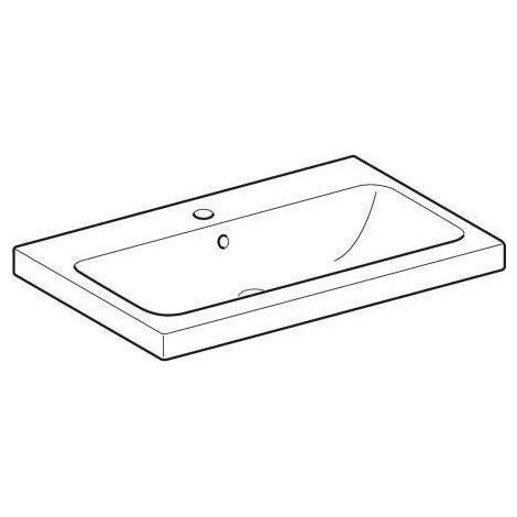 Geberit iCon Light Aufsatzwaschtisch, 75 cm x 48 cm, mit Hahnloch (1/5)