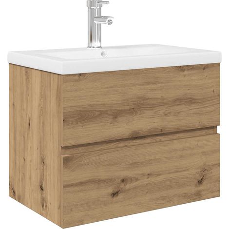 Maison Exclusive - Waschbeckenunterschrank mit Einbaubecken und W