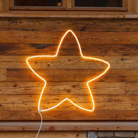 Stella luminosa led tipo neon a luce fissa luce calda per interno ed esterno -360 Led (1/5)