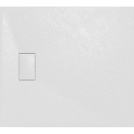 Aquariss SMC Slate Effect Shower Enclosure Tray Base 90cm Wide and Length 100cm White