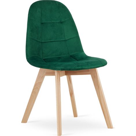 Silla Bora - terciopelo verde oscuro x 1 (1/5)