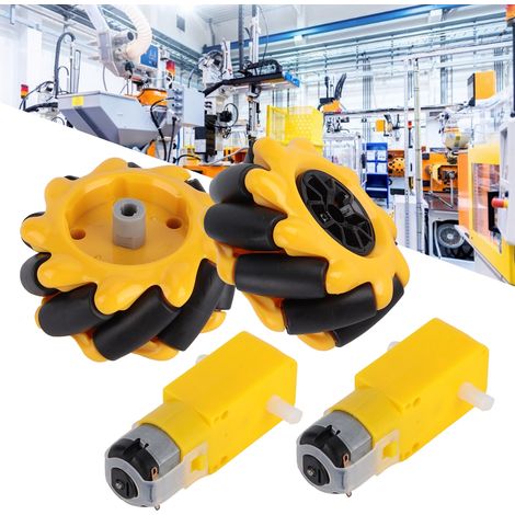 Roue Mecanum 60mm pour Moteur Réducteur TT, Pièces Robotique Intelligente, Accessoires Voiture DIY, Composants Jouets