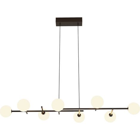 Lámpara lineal de 8 luces CELLAR acabado negro MANTRA (1/5)