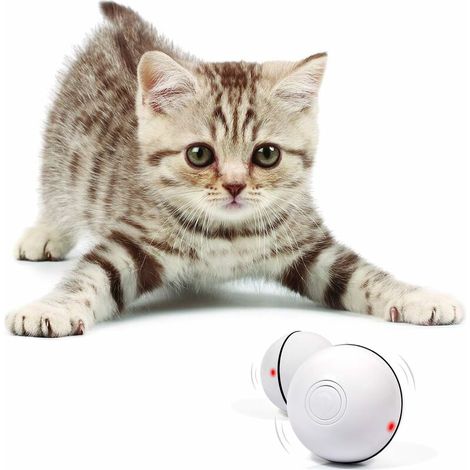 VURAHOME -Jouet interactif intelligent pour chat - Version la plus récente Boule auto-rotative à 360 degrés, Jouet pour animaux de compagnie rechargeable par USB, Lumière LED rotative intégrée, Stimul (1/5)
