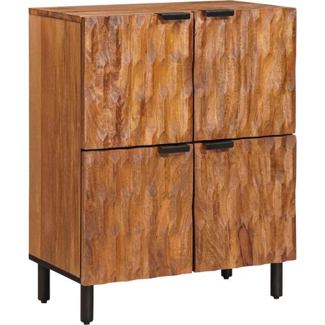 Sideboard mit Speicher Akazienbraune Oberfläche 60 x 33 x 75 cm vidaXL