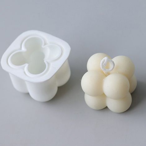 Lot de 2 moules en silicone faits à la main pour bougies DIY Blanc (1/4)