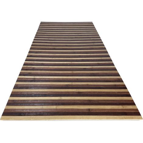 TAPIS de CUISINE WOODY en BOIS de BAMBOU OMBRAGÉE faire dorer sur toutes les tailles Cm. 50x100 (1/5)