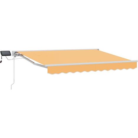 Cadre de store vénitien manuel avec éclairage LED, couleur sable, 4 x 3 mètres (1/5)