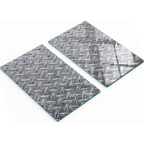 Tablas de servir de cocina de vidrio con gr谩ficos met谩licos 2x30x52 cm