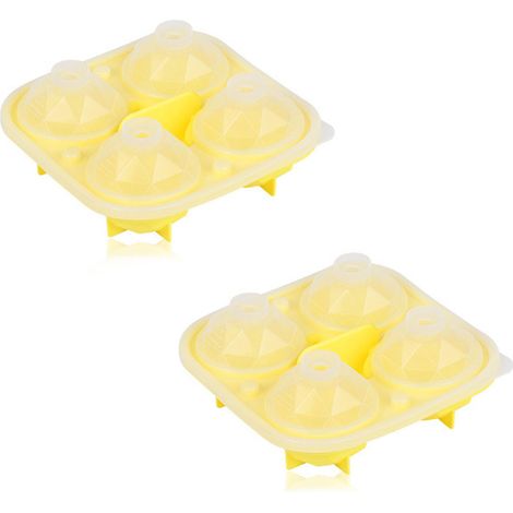 2 unités Bac à glaçons Diamant avec couvercle, silicone alimentaire, pour bars et familles (1/5)