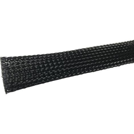 Gaine Tressée 25mm RS PRO, Noir en PET (1/3)